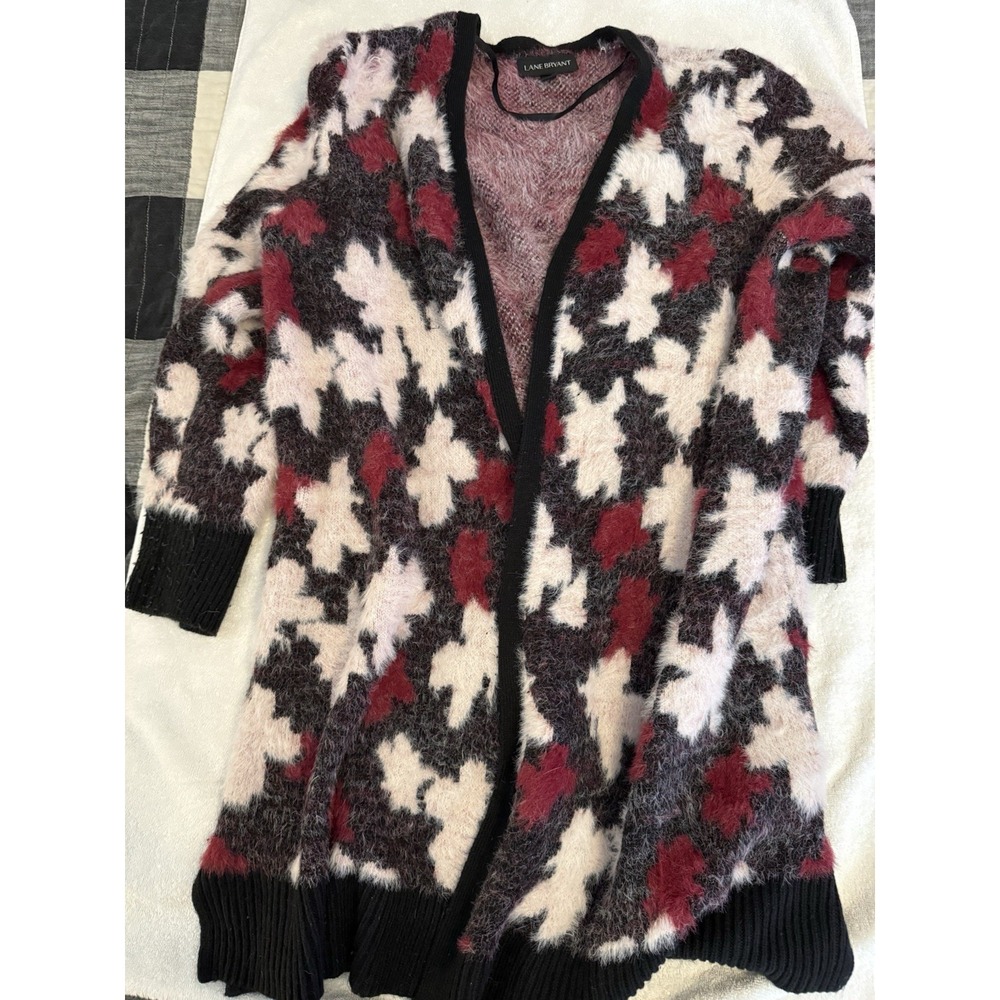 Lane Bryant Open‎ Front Cardigan Sweater Womens Sz 22/24 Multicolor Long Sleeve